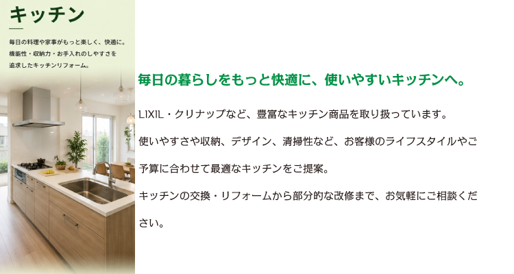 毎日の美味しいは、キッチンから